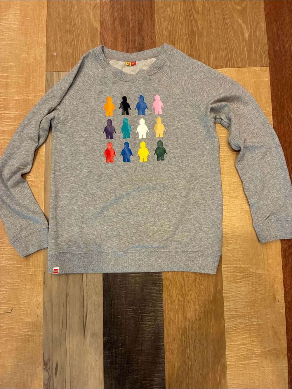 Lego Light Gray Crewneck Sweatshirt with Red Logo Tab